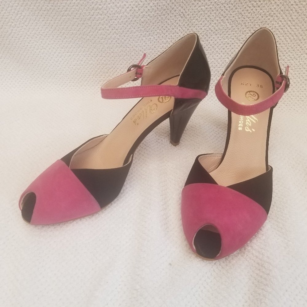 Black and Pink Leather Heels will entrance!